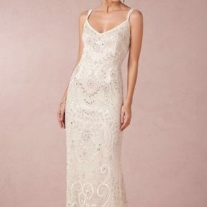 BHLDN THEIA IVORY ELSA GOWN Size 8, Ivory